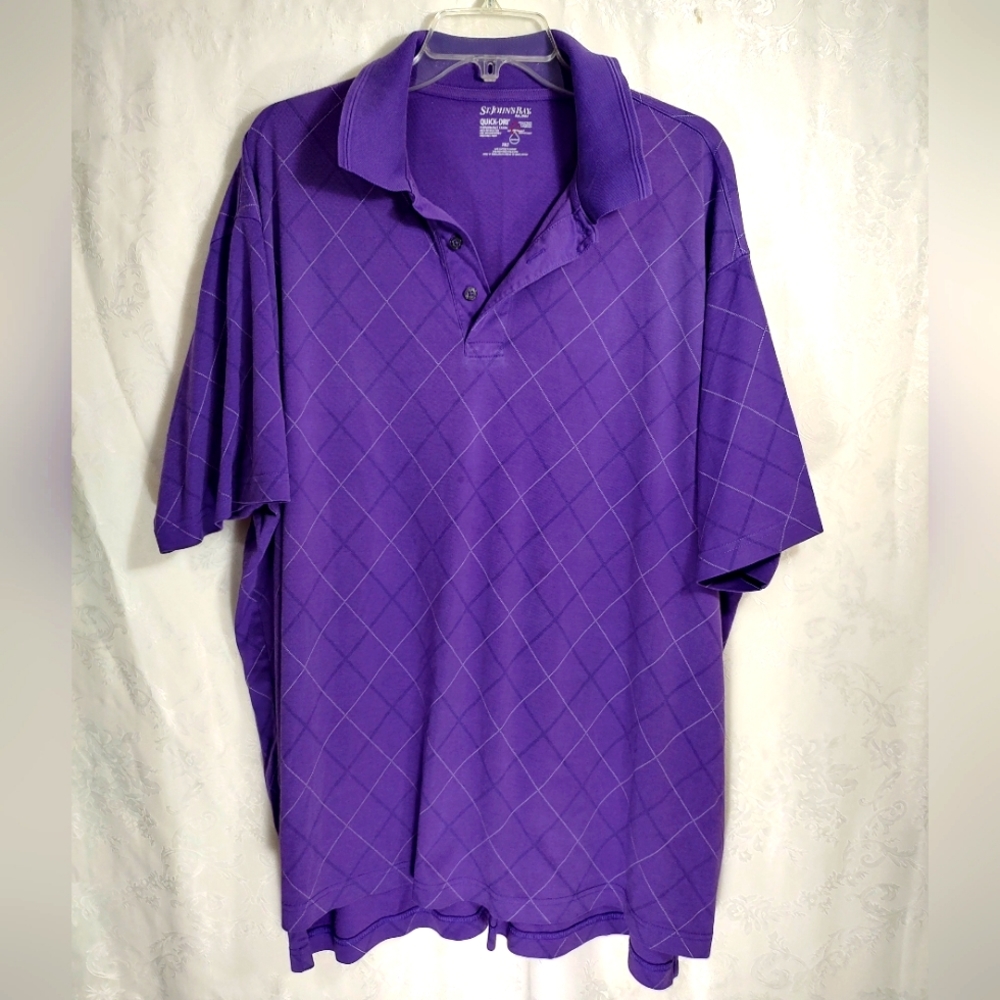 St John's Bay purple polo  men's 2XL  #555